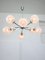Lampadario Mid-Century a otto braccia in metallo cromato e cristallo, Italia, anni '60, Immagine 12