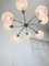 Lampadario Mid-Century a otto braccia in metallo cromato e cristallo, Italia, anni '60, Immagine 8