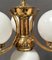 Lampadario Art Déco in ottone, anni '30, Immagine 5