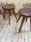 Pine Stools with Curved Seats, 1950s, Set of 4 14