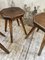 Pine Stools with Curved Seats, 1950s, Set of 4 15