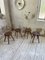 Pine Stools with Curved Seats, 1950s, Set of 4 4
