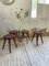 Pine Stools with Curved Seats, 1950s, Set of 4 11