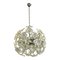 Lampadario Hollywood Regency Sputnik con fiori in acrilico, anni '80, Immagine 1