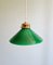 Lampada a sospensione Art Déco in opalino verde conico, anni '20, Immagine 1