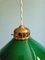 Lampada a sospensione Art Déco in opalino verde conico, anni '20, Immagine 5