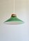 Lampada a sospensione Art Déco in opalino verde conico, anni '20, Immagine 3