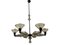 Large Art Deco Murano Glass Chandelier, 1940s, Image 1
