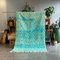 Modern Blue-Green Gemstone Moroccan Berber Wool Rug 2