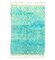 Modern Blue-Green Gemstone Moroccan Berber Wool Rug 1