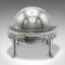 Antique English Caviar Dome in Silver-Plated Glass, 1910s 4
