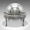 Antique English Caviar Dome in Silver-Plated Glass, 1910s 5