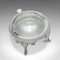Antique English Caviar Dome in Silver-Plated Glass, 1910s 8