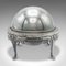 Antique English Caviar Dome in Silver-Plated Glass, 1910s 6