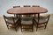Danish Teak Dining Table with 6 Chairs, 1960s, Set of 7 1