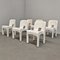 Space Age Stackable White Plastic Chairs Mod. Universal by Joe Colombo for Kartell, 1967, Set of 6 8