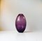 Scandinavian Modernist Teardrop Shaped Purple Glass Vase, 1970s 3