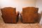 French Leather Club Chairs with Mustache Backs, 1930s, Set of 2 5