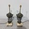 Französische Tischlampen aus Spelter & Marmor, 2er Set 1