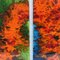 Large Ceramic Art Tiles with Multi Color Bright Glazes, 1970s, Set of 4 3