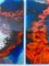 Large Ceramic Art Tiles with Multi Color Bright Glazes, 1970s, Set of 4 5