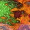 Large Ceramic Art Tiles with Multi Color Bright Glazes, 1970s, Set of 4 9