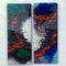 Large Ceramic Art Tiles with Multi Color Bright Glazes, 1970s, Set of 4 4