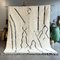 White Abstract Moroccan Berber Area Wool Rug 2
