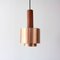 Lampada vintage in rame e teak, Danimarca, anni '60, Immagine 1