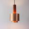 Lampada vintage in rame e teak, Danimarca, anni '60, Immagine 2