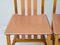 Wooden and Leather Chairs from Bross Company, Italy, 1980s, Set of 4, Image 11