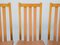 Wooden and Leather Chairs from Bross Company, Italy, 1980s, Set of 4 6