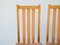 Wooden and Leather Chairs from Bross Company, Italy, 1980s, Set of 4 5