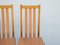 Wooden and Leather Chairs from Bross Company, Italy, 1980s, Set of 4 8