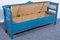 Pine Box Bench in Blue and White Color, 1910 3