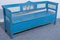 Pine Box Bench in Blue and White Color, 1910, Image 1