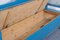 Pine Box Bench in Blue and White Color, 1910 4