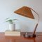 Lampada da tavolo in teak e vimini di Temde, anni '50, Immagine 1