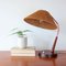 Lampada da tavolo in teak e vimini di Temde, anni '50, Immagine 3