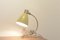 Französische Kleine Gelbe Mid-Century Messing Tischlampe 2