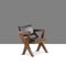 Teak & Leather PJ-SI-49-A Chair by Pierre Jeanneret, 1960s, Image 2
