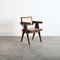 Silla de oficina Mid-Century de caña PJ-SI-28-A de Pierre Jeanneret, 1955, Imagen 3