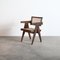 Silla de oficina Mid-Century de caña PJ-SI-28-A de Pierre Jeanneret, 1955, Imagen 9