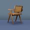 Chaise de Bureau PJ-SI-28-A Mid-Century en Rotin par Pierre Jeanneret, 1956 4