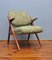 Danish Teak & Green Fabric Chair, 1960s, Image 1