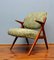 Danish Teak & Green Fabric Chair, 1960s 5