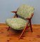 Danish Teak & Green Fabric Chair, 1960s 6