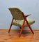 Danish Teak & Green Fabric Chair, 1960s 3