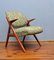 Danish Teak & Green Fabric Chair, 1960s 2