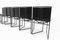 91 Stühle aus schwarzem Leder von Mario Botta, 1980, 6er Set 5
